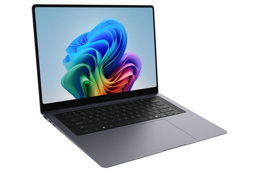 Samsung Galaxy Book Ultra 16-inch slim laptop with Dynamic AMOLED 2X display in open position