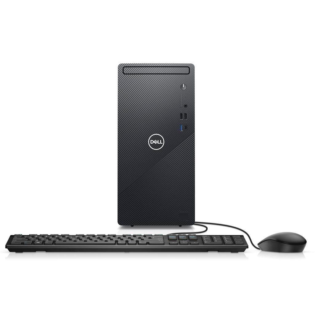 Dell Inspiron Compact Desktop PC standing vertically with front mesh design
