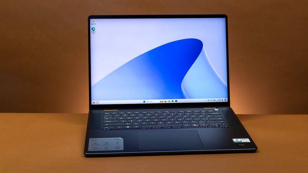 Dell Inspiron 14 2-in-1 convertible laptop open on a table