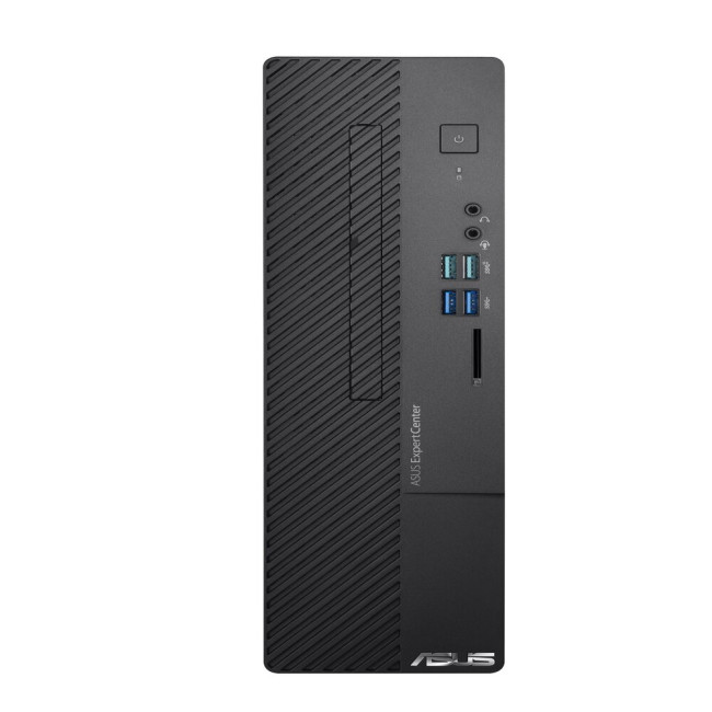 Black ASUS ExpertCenter D5 business desktop PC front panel with logo